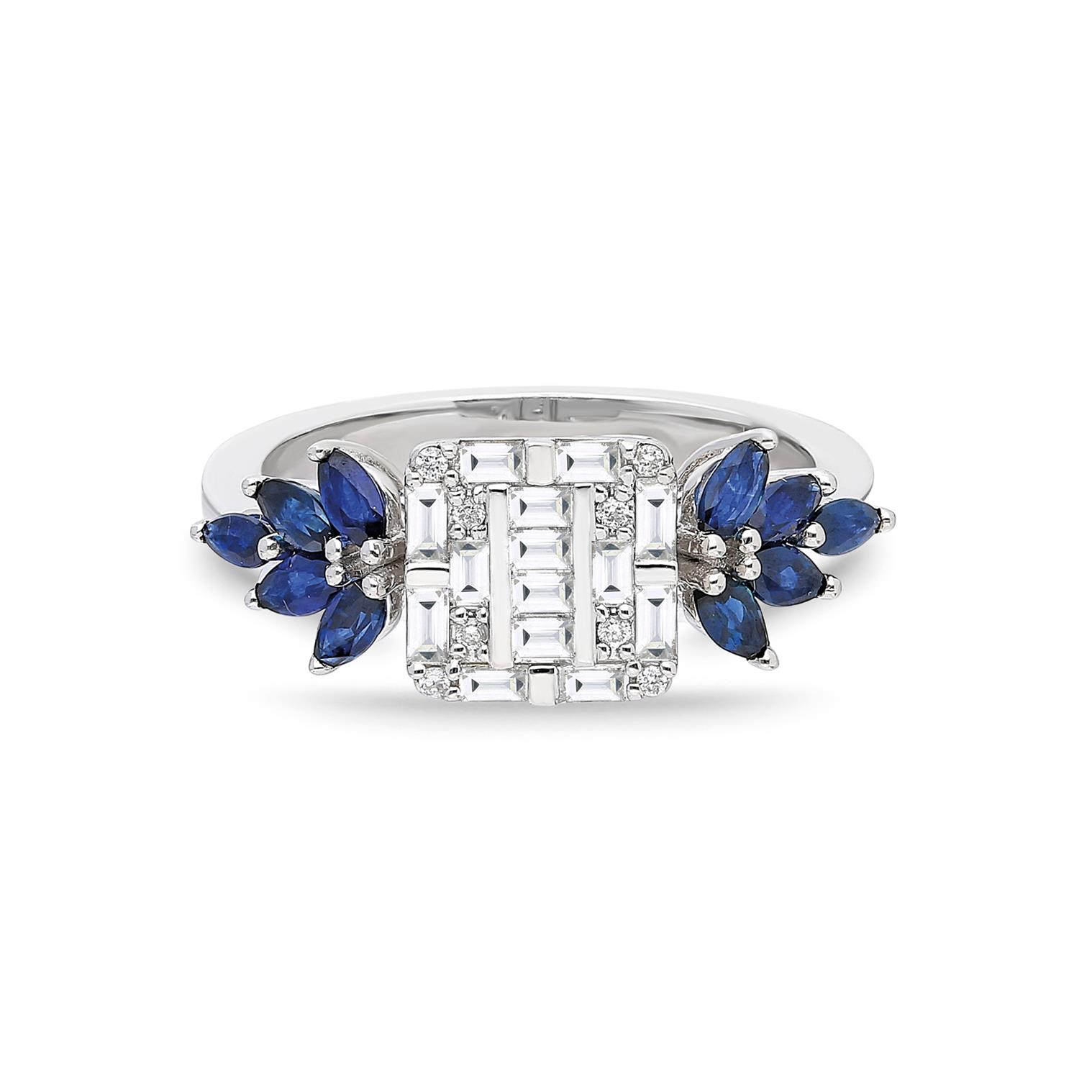 1,10 Karat Safir Pırlanta Yüzük