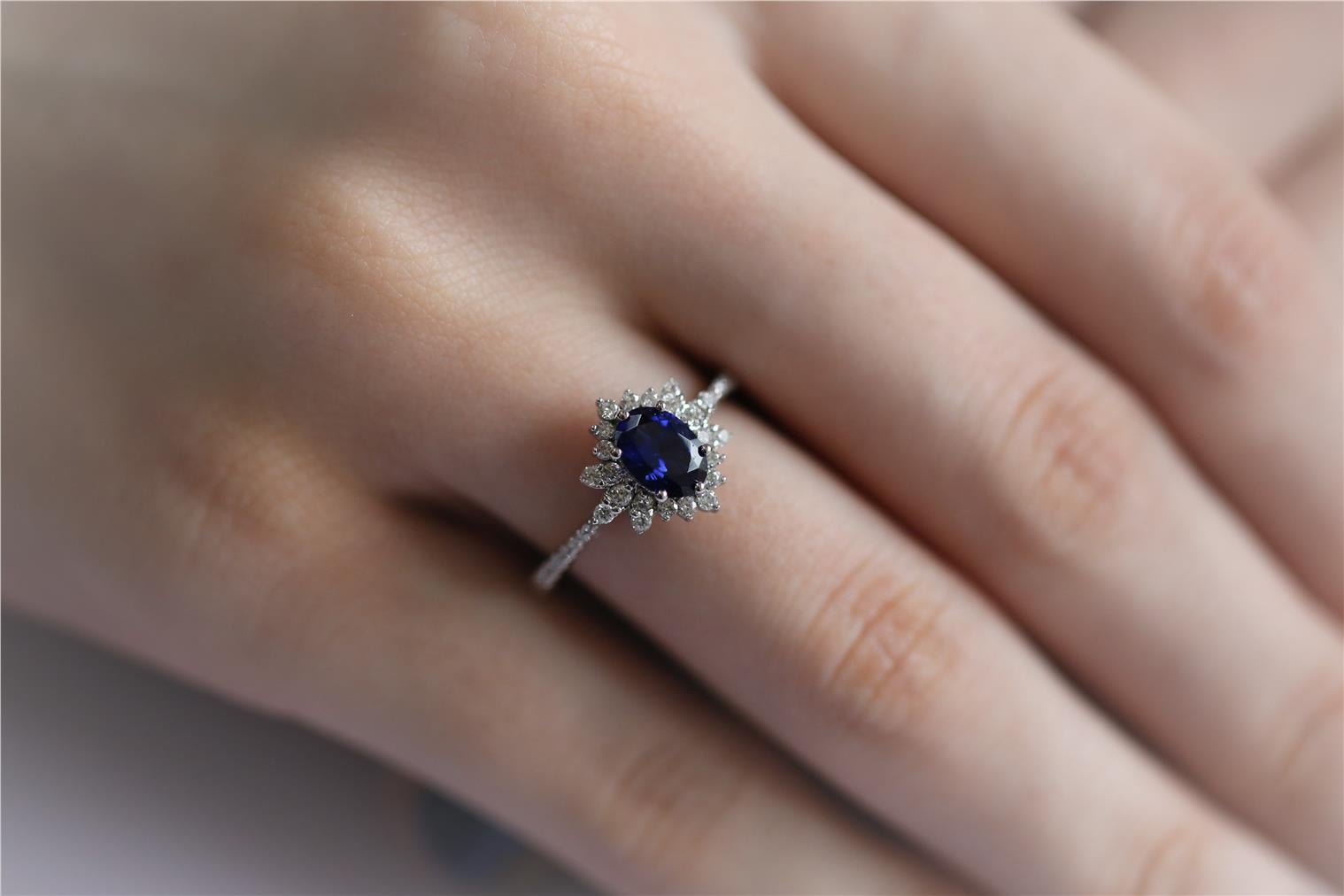 1,24 Karat Safir Pırlanta Yüzük