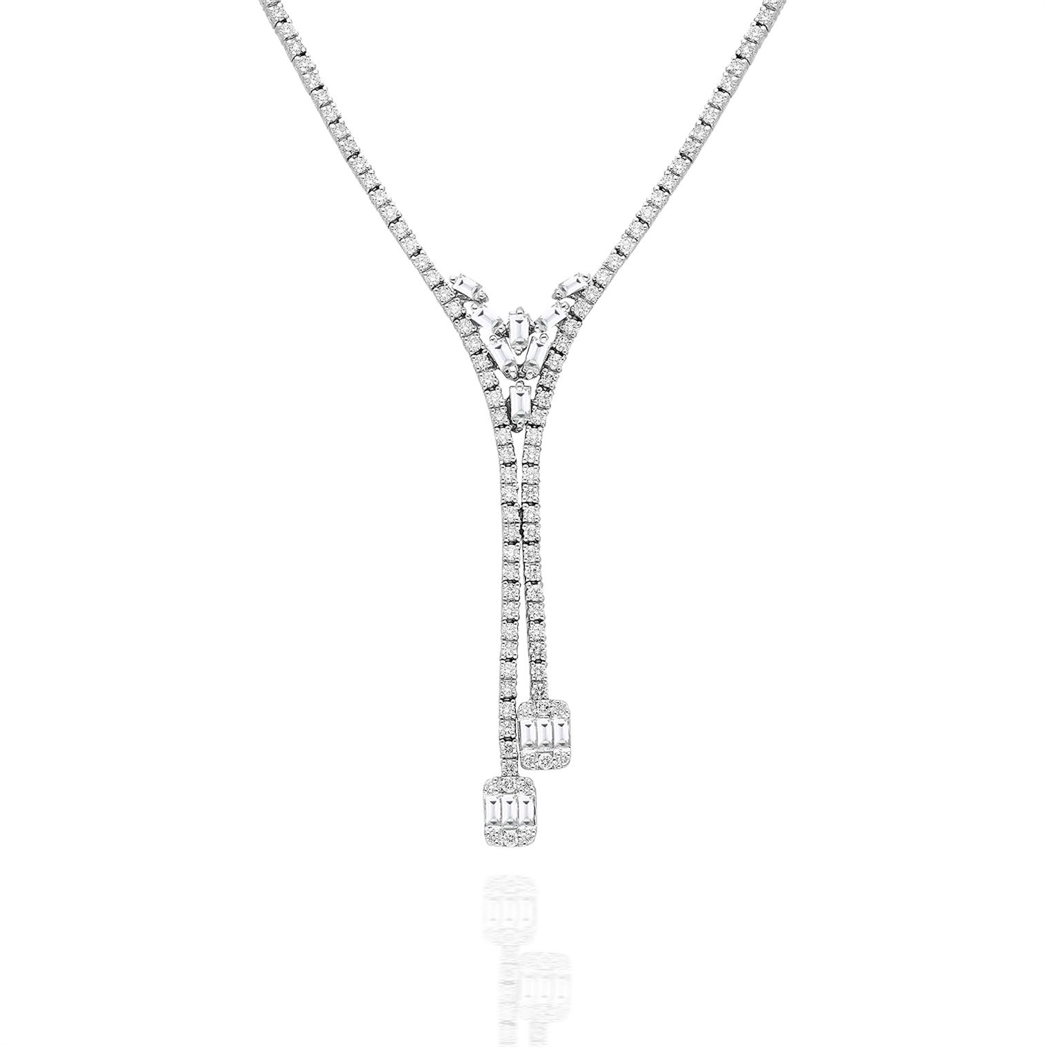 1,76 Karat Baget Pırlanta Kolye