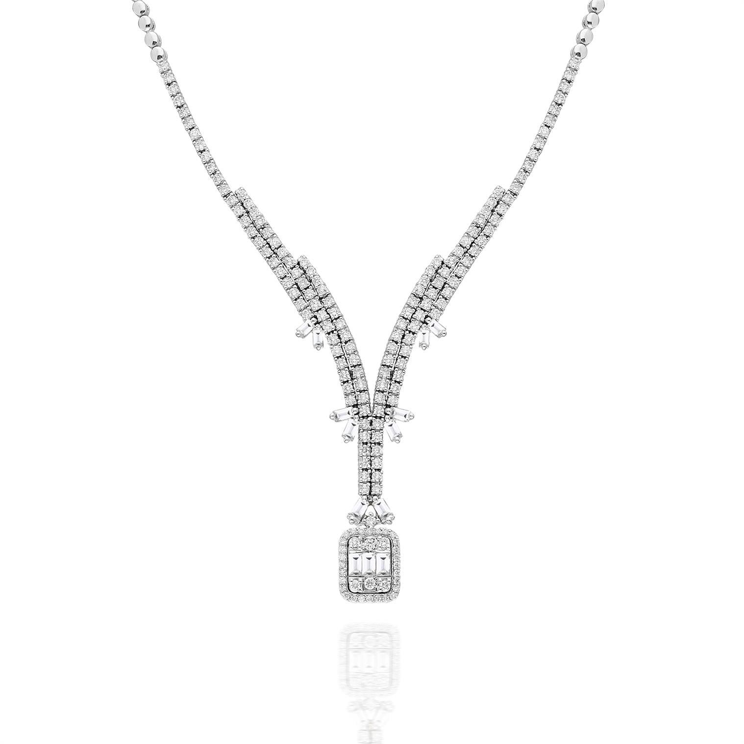 2,01 Karat Baget Pırlanta Kolye