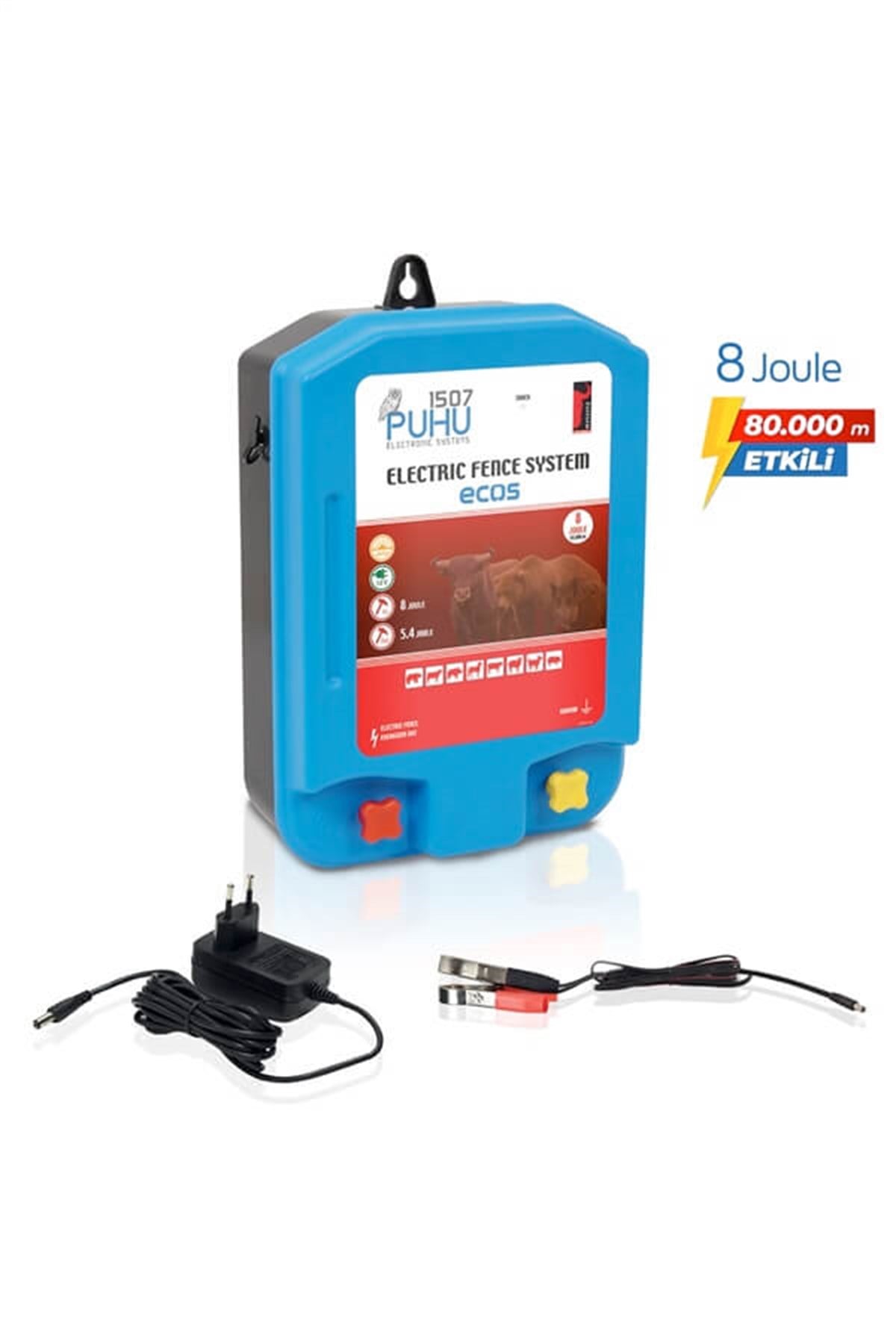 Ecos Elektrikli Çit Cihazı (8 Joule=80.000 M)