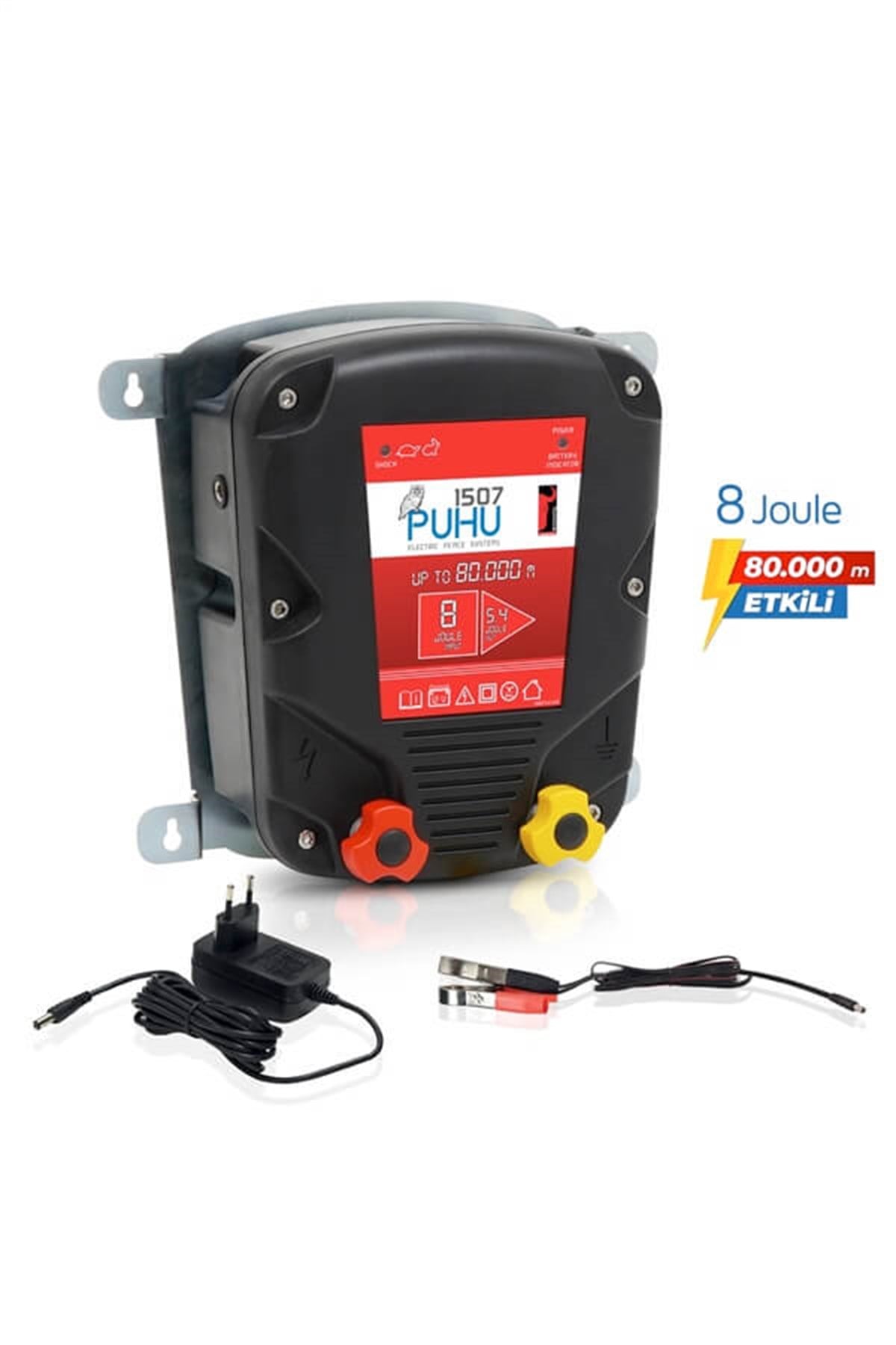 Puhu Elektrikli Çit Cihazı (8 Joule=80.000 M)