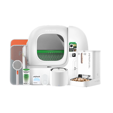 Petkit Purobot Max Pro 2 Akıllı Kedi Tuvaleti, Petkit Yumshare Kameralı Çift Hazneli Akıllı Mama Kabı, Petkit Eversweet 3 Pro Su Pınarı ve Aksesuar Paketi