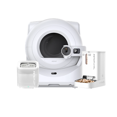 Petkit Purobot Ultra Akıllı Kedi Tuvaleti, Petkit Eversweet Solo Se Su Pınarı ve Petkit Yumshare Kameralı Çift Hazneli Akıllı Mama Kabı Paketi