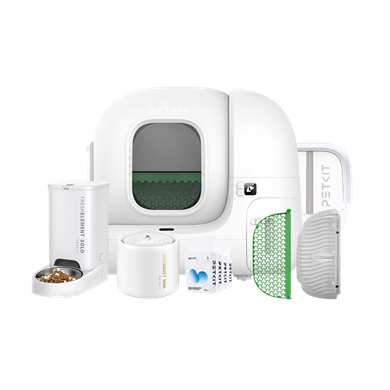 Petkit Pura Max 2 Akıllı Kedi Tuvaleti, Petkit Fresh Element Solo Akıllı Besleme Ünitesi, Petkit Eversweet 5 Mini Su Pınarı ve Aksesuar Paketi