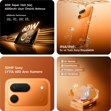 TECNO Spark 50 Pro 8/256 GB Turuncu