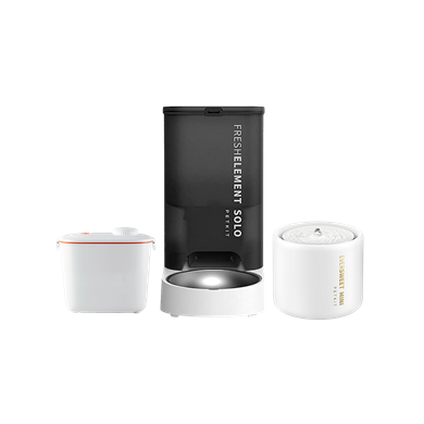 Petkit Fresh Element Solo Akıllı Mama Kabı, Eversweet 5 Mini Su Pınarı ve Vakumlu Mama Saklama Kabı Paketi