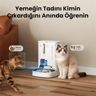 Petkit Yumshare Kameralı Çift Hazneli Akıllı Mama Kabı 2