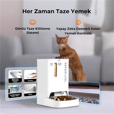 Petkit Yumshare Kameralı Çift Hazneli Akıllı Mama Kabı (Outlet)