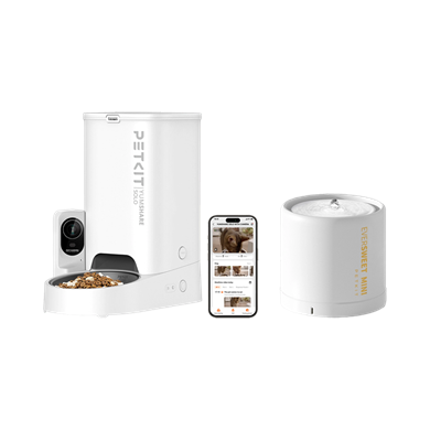 Petkit Yumshare Solo Kameralı Akıllı Mama Kabı ve Eversweet 5 Mini Su Pınarı Paketi