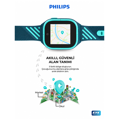 Philips W200A Akıllı Çocuk Saati Yeşil