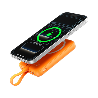 Vention 10000mAh 22,5W Powerbank Manyetik Kablosuz Şarj (USB-C + USB-C/USB-A/Kablosuz) Dahili Askı Kablolu Truncu - FKQ