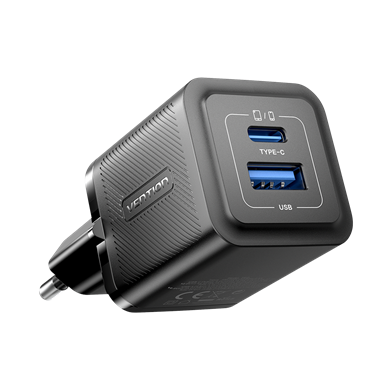 Vention 30W Gan Çift Çıkışlı Adaptör FEQ Siyah