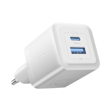 Vention 30W Gan Çift Çıkışlı Adaptör FEQ Beyaz