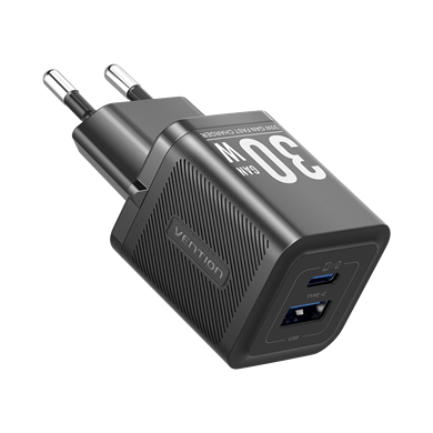 Vention 30W Gan Çift Çıkışlı Adaptör FEQ Siyah