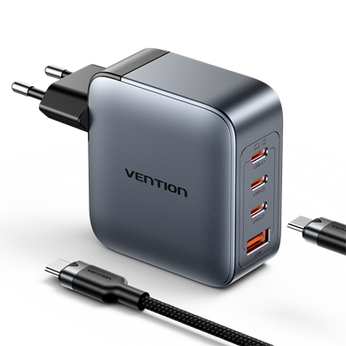 Vention Dash Serisi 100W GaN 5.0 4-Portlu Hızlı Şarj Cihazı  (100W/100W/30W/30W) 1M kablolu 