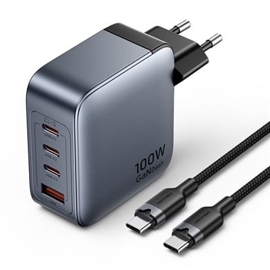 Vention Dash Serisi 100W GaN 5.0 4-Portlu Hızlı Şarj Cihazı  (100W/100W/30W/30W) 1M kablolu 