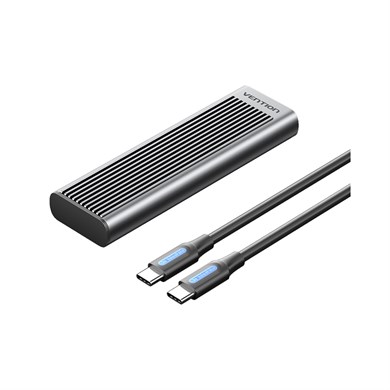 Vention M.2 NVMe SSD Kutusu Alüminyum Alaşım 10 Gbps USB 3,1 Gen 2 Type-C Soğutuculu Gri - KPK