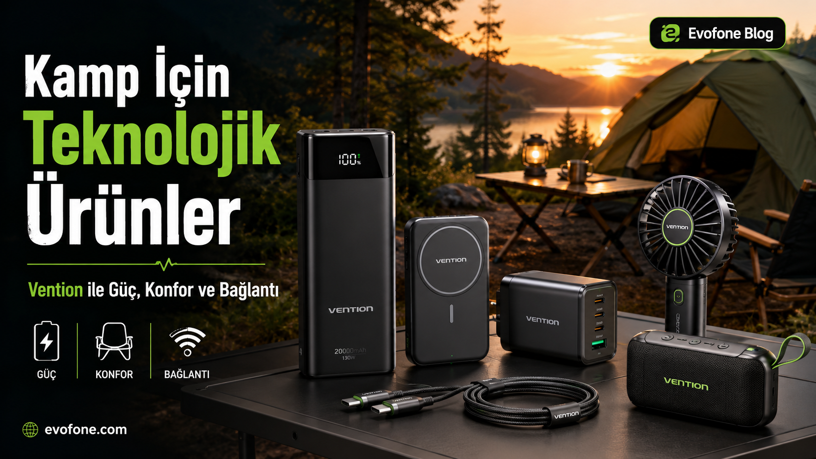 Kamp İçin Teknolojik Ürünler  Yanınızda Bulunması Gereken Aksesuarlar