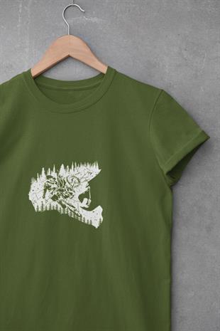 Doğa Temalı Kask Tasarım T-shirt
