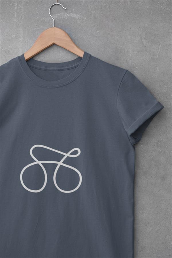 Bisiklet Çizgi Tasarım T-shirt