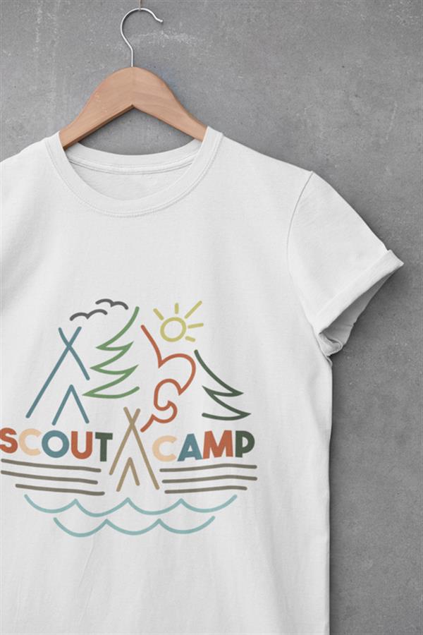 İzci Kamp Tasarım T-shirt