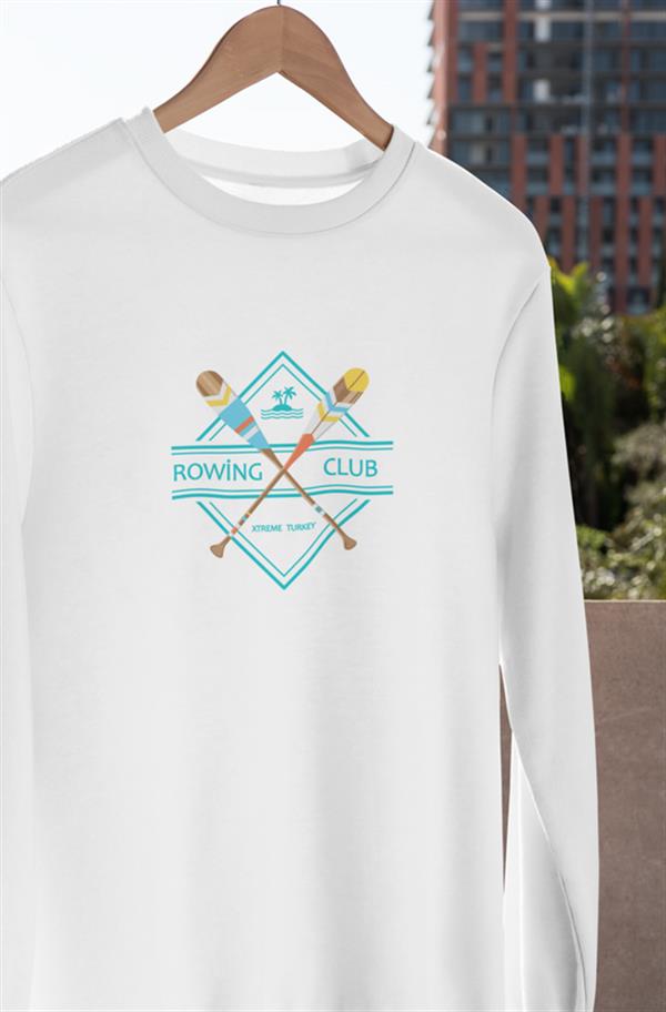 Kürek Kulüp Tasarım Uzunkol T-shirt