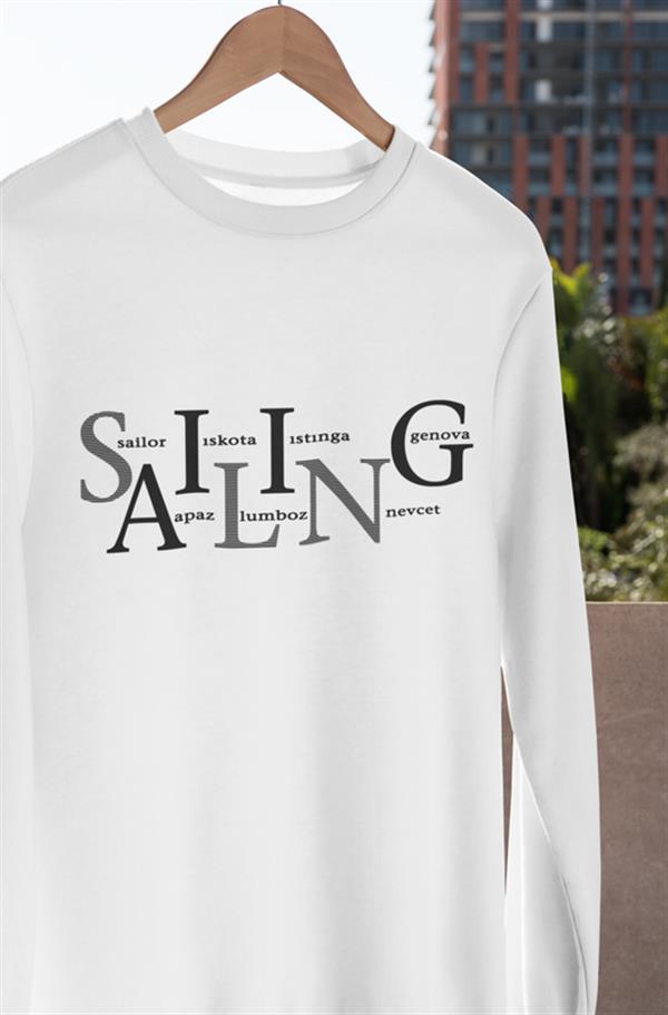 Sailing Terimler Tasarım Uzunkol T-shirt