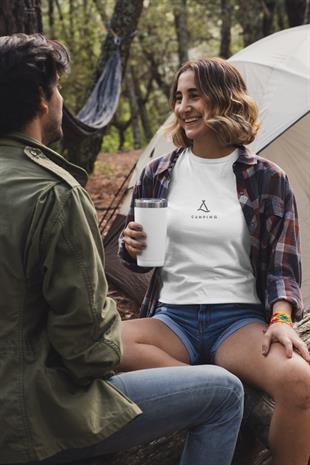 Camp Çadır Tasarım T-shirt