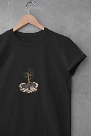 Doğa Sever Ağaç Tasarım T-shirt