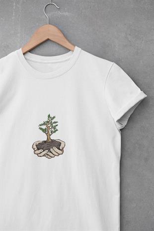 Doğa Sever Ağaç Tasarım T-shirt