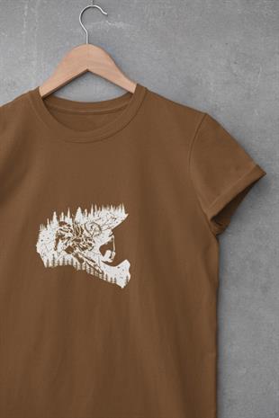 Doğa Temalı Kask Tasarım T-shirt