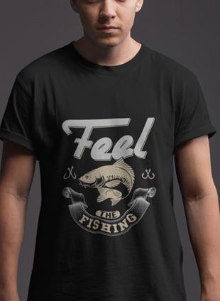 Feel The Fishing Tasarım T-shirt