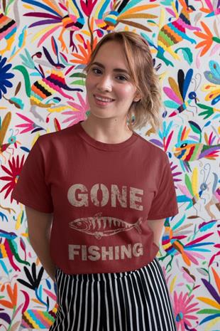 Gone Fishing Tasarım T-shirt