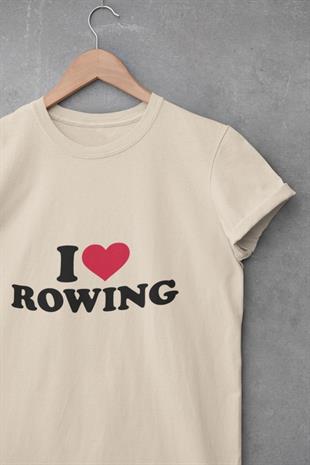 I Love Rowing Tasarım T-shirt