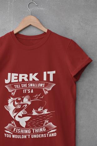 Jerk Balık Avı Tasarım T-shirt