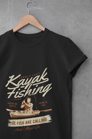Kayak Balıkçılığı Severler İçin Tasarlanmış T-shirt
