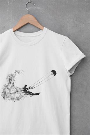 Kitesurf & Dalga Tasarım T-shirt