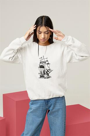 Klasik Yelken Tasarım Sweatshirt