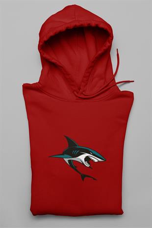 Köpek Balığı 3D Tasarım Hoodie