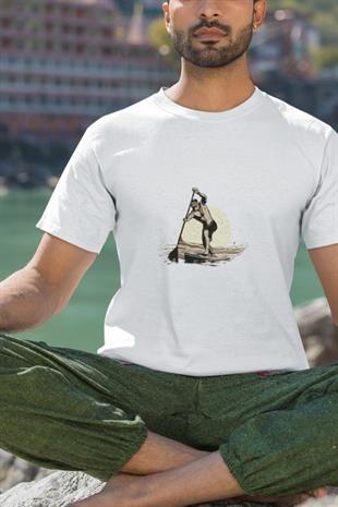 Kürek & Gün Batımı Tasarım T-shirt