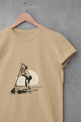 Kürek & Gün Batımı Tasarım T-shirt
