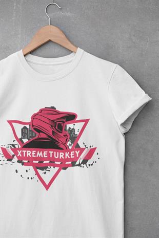 Motocross - Enduro Yarışçı Tasarım T-shirt