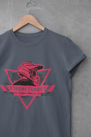 Motocross - Enduro Yarışçı Tasarım T-shirt