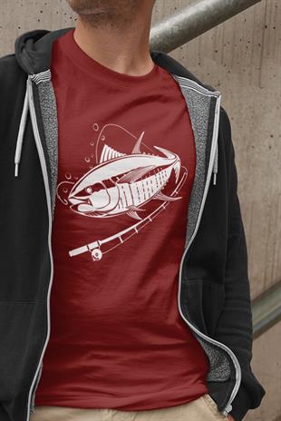Olta Balıkçılığı Tasarım T-shirt