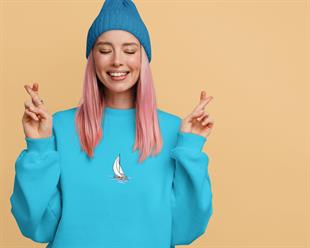 Renkli Yelken Tasarım Sweatshirt