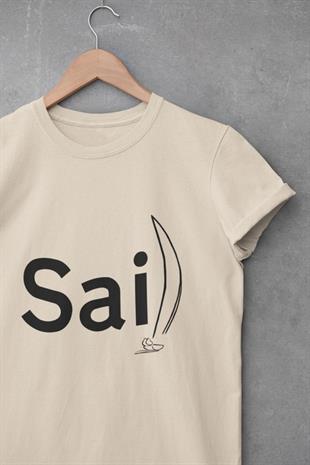 Sail Çizgi Tasarım T-shirt