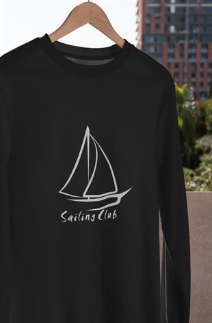 Sailing Club Tasarım Uzunkol T-shirt