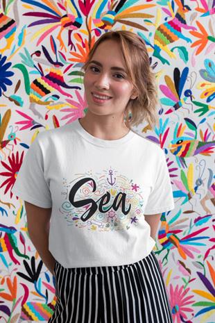 Sea Karnaval Tasarım T-shirt