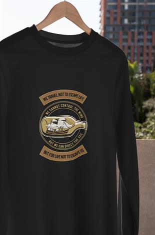 Şişe & Yelken Tasarım Uzunkol T-shirt